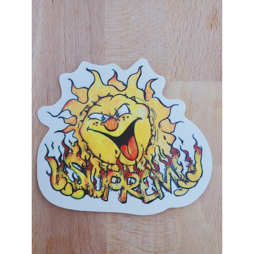 Supreme Sun Logo Backpack laptop Car Luggage Skateboard Sticker Large